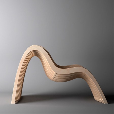 Chaise vague Untothislast Nurbs chair