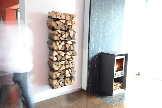 Etagère à bois de cheminée design Radius