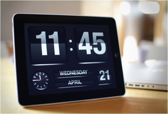 FlipTime XL | Transformez votre iPad en horloge & calendrier vintage