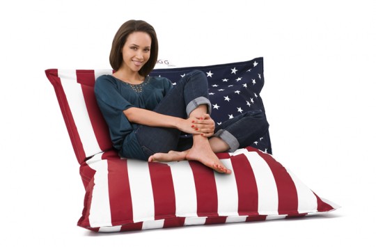 Pouf coussin géant flag USA