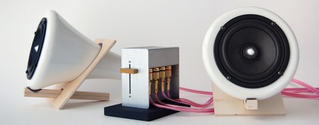 Ceramic speakers by Joey Roth