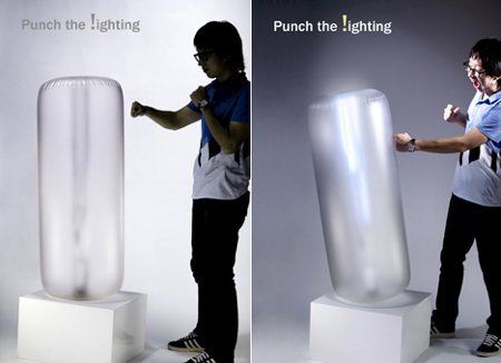 Luminaire punching ball