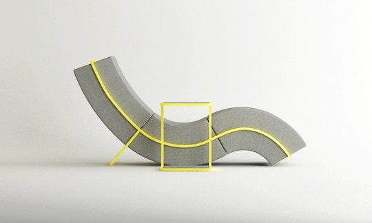 Méridienne design Curve Frame sofa | Cho Hyung Suk