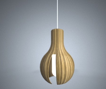 Suspension en bois design Woodbulb