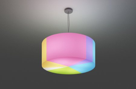 Suspension multicolore, Cake lampe