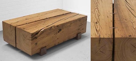 Table basse en bois massif originale by Uhuru