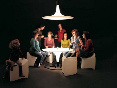 Table ronde lumineuse