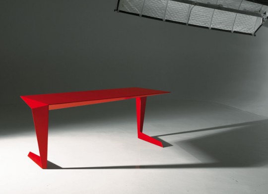 Table design Casamania N7 rouge