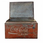 Caisse en fer Coca Cola vintage des années 50