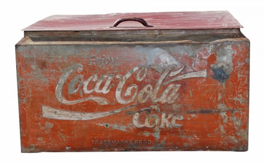 Caisse en fer vintage Coca Cola