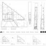 Plan de la maison la plus étroite du monde Keret House