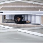 Keret House : trappe d'accès entre 2 étages de la maison la plus étroite du monde