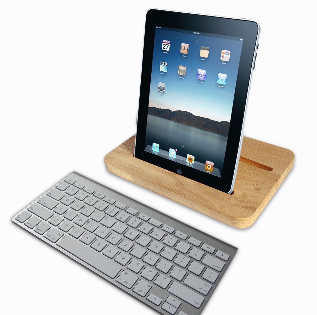 Dock en bois pour tablette tactile