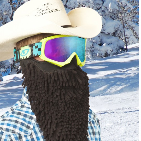 Masque de ski avec barbe : Beardski midnight rasta