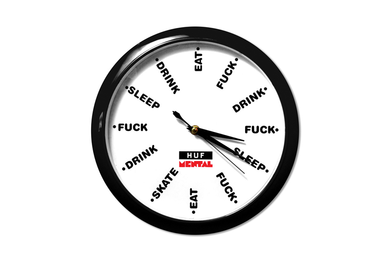 [Déco anti-conformiste] Horloge Huf & Skate mental pour voir le temps autrement