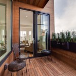 Terrasse en teck dans une maison victorienne Ã  San Francicso