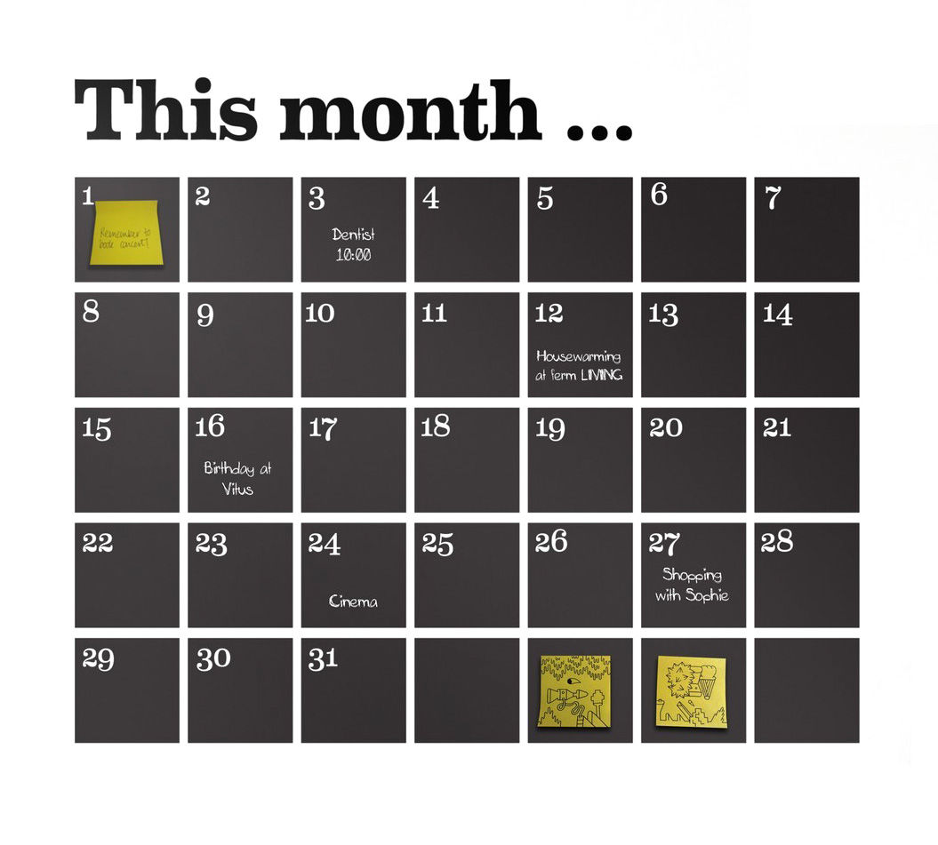 Sticker Calendrier Ferm Living : Notez vos bonnes résolutions pour 2014 !