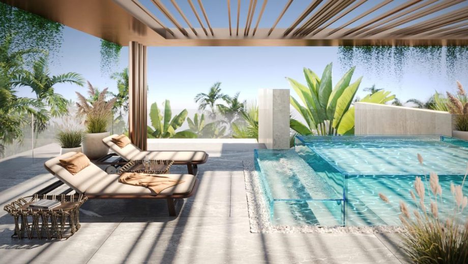 Piscine dans Villa Mira à Dubaï par Bentley Home