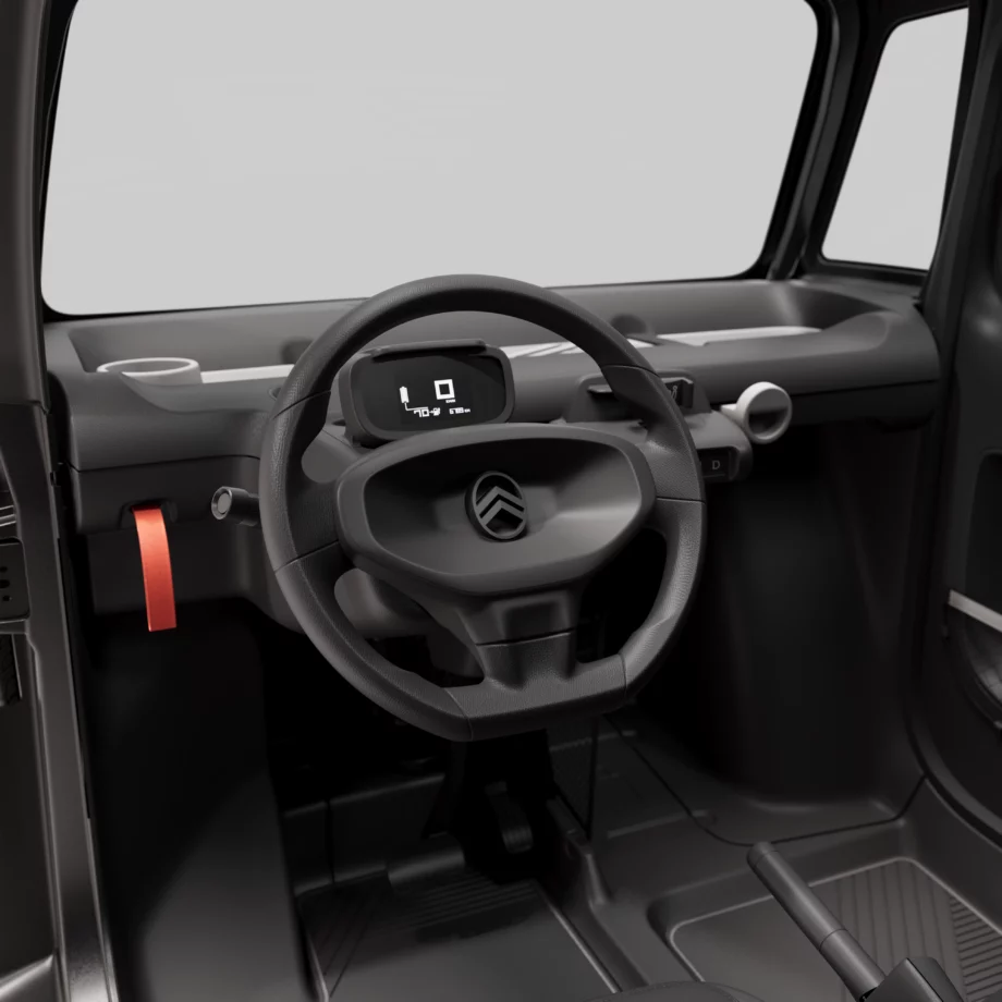 Citroën ami édition limitée Darkside vue du volant place conducteur